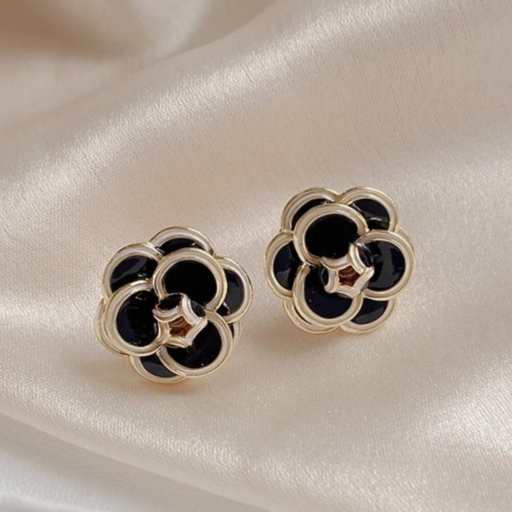 Sterling Silver 925 Floral Flower Earrings